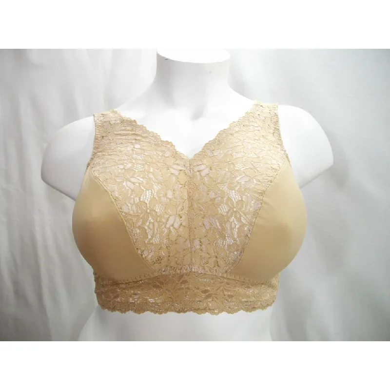 Barely Breezies Lace Wire Free Bra Bralette 1X Nude