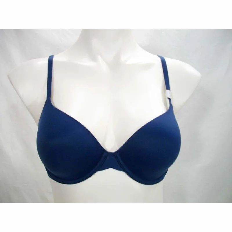 Calvin Klein Perfectly F3837 Fit Full Coverage T-Shirt Underwire Bra 32B Dark Blue NWT