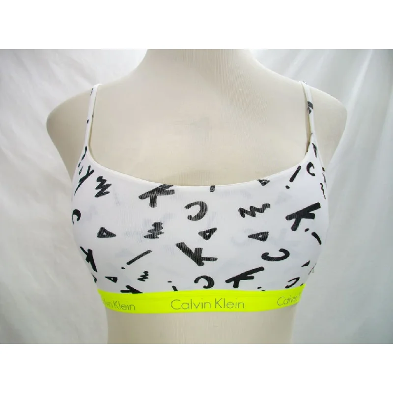 Calvin Klein QF1536 CK One Cotton Bralette SIZE XS X-SMALL Black White Yellow NWT