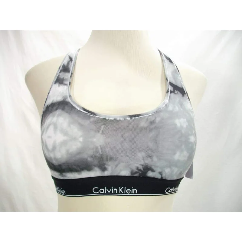 Calvin Klein QF1659 Modern Racerback Wire Free Bralette XL Bleach Dye Print NWT