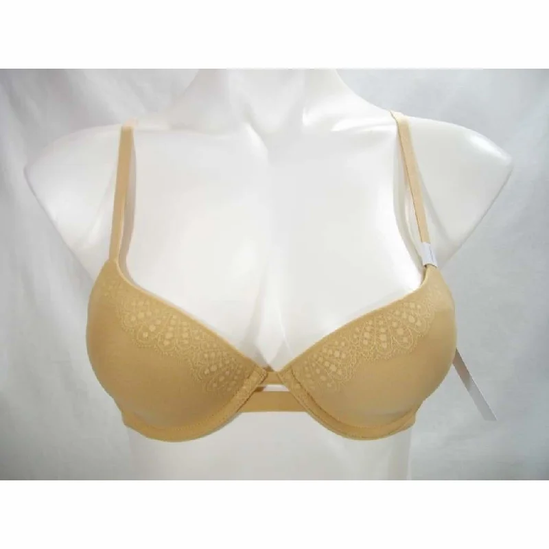 Calvin Klein QF1712 Perfectly Fit with Lace Full Coverage UW Bra 34A Nude NWT