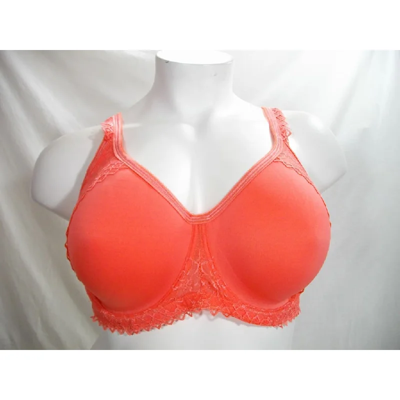 Comfort Choice 27-0906-1  Lace Trimmed Spacer Underwire Bra 48C Coral