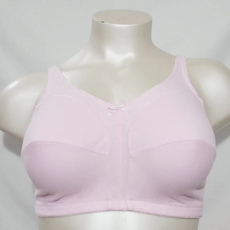 Comfort Choice 27-0923-6 100% Cotton Wire Free Bra 42DDD Pink