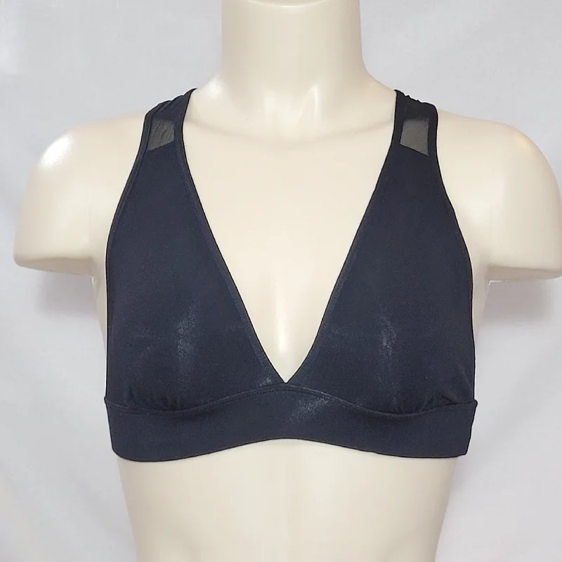 Xhilaration Cotton Modal Sporty Crossback Bralette Bra Size XS X-SMALL Black