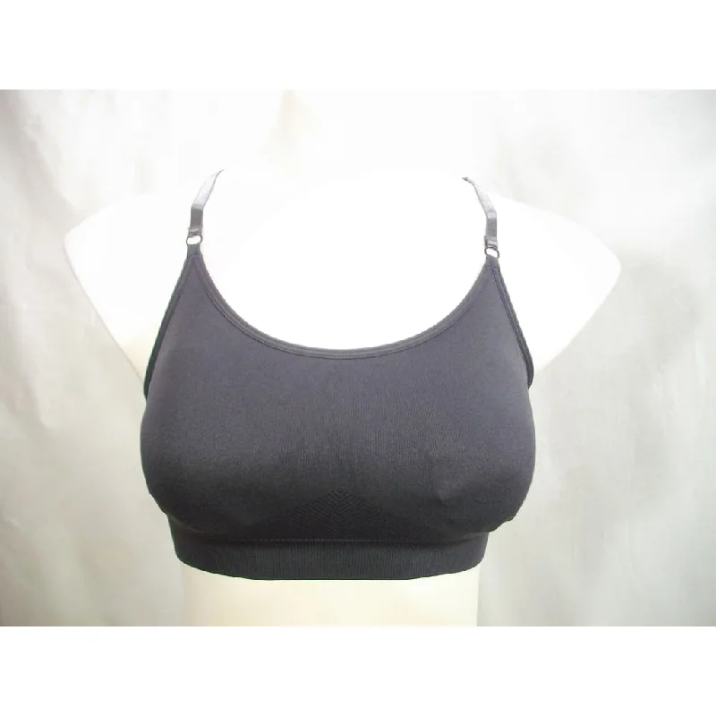 Everlast Wire Free Padded Racerback Sports Bra SMALL Charcoal Gray