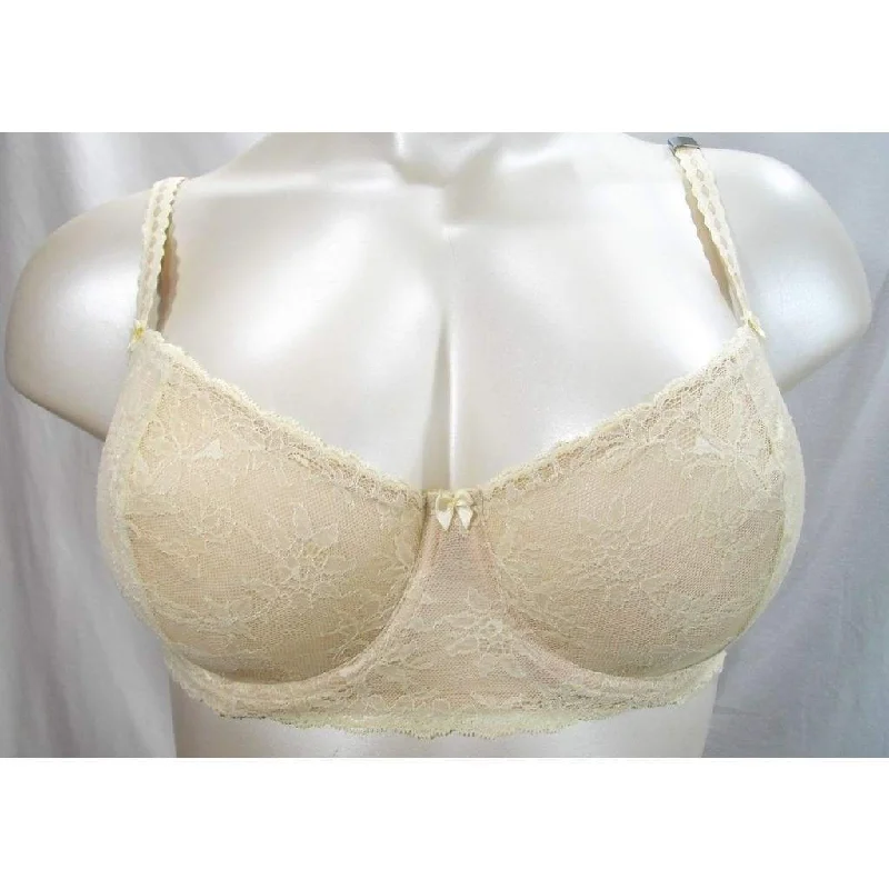 Felina 5894 Harlow Sheer Lace Full Busted Demi Underwire Bra 38C Nude NWT