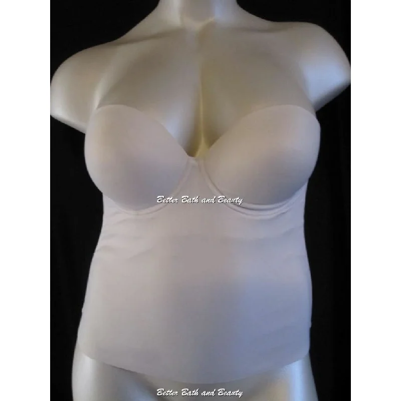 Felina Essentials 8704 Lightweight Seamless Longline UW Bustier Bra 34A White