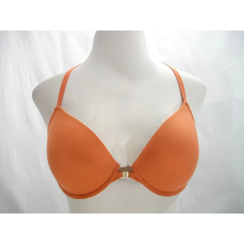 Gilligan O'Malley Front Close Everyday Lace Racerback UW Bra 34DD Sunset Orange