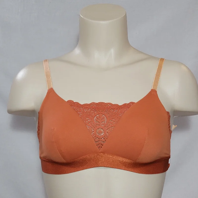 Gilligan O'Malley Brushed Micro Triangle Bralette X-SMALL Sunset Orange