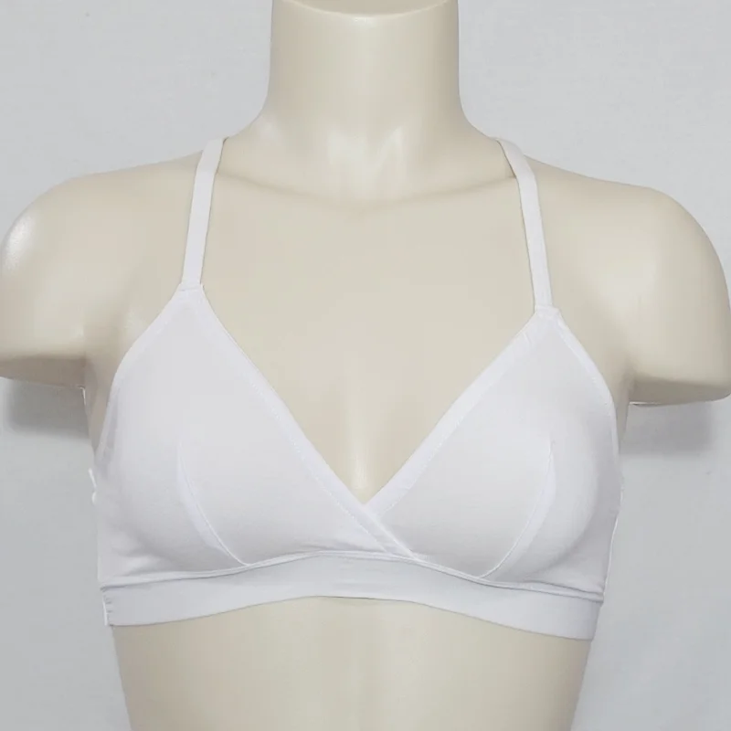 Honeydew Allie Cotton Lace Racerback Bralette SMALL White NWT