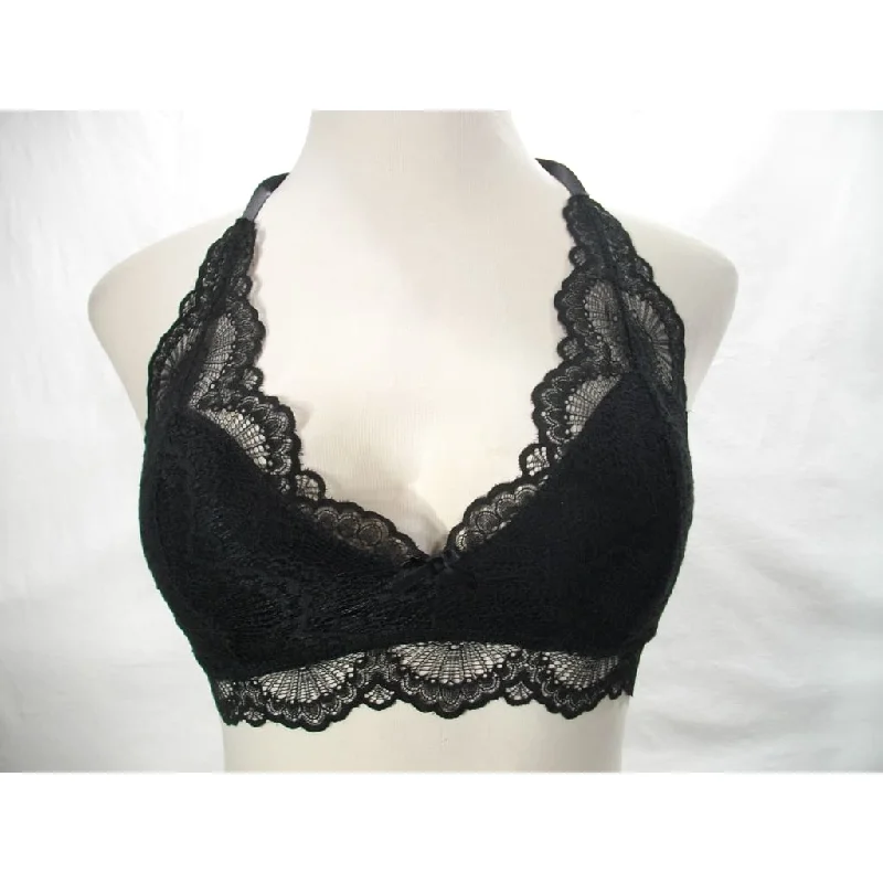 Jenni by Jennifer Moore Split-Back Lace Bralette LARGE Black
