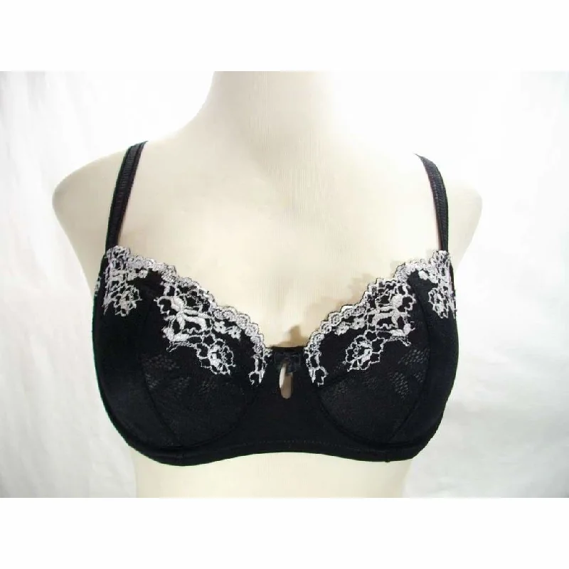 Jezebel 10039 Demeure Unlined Balconette UW Bra 34C Black