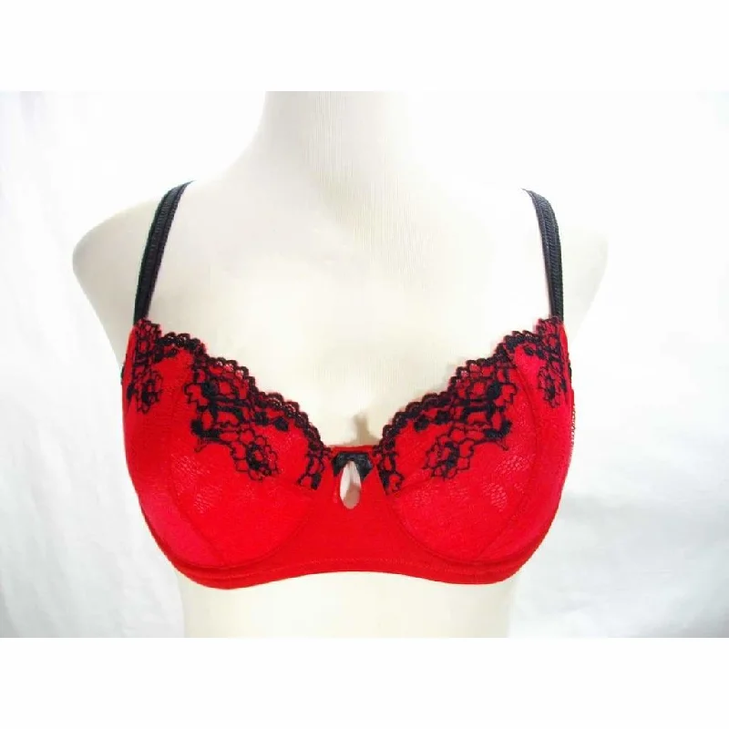Jezebel 10039 Demeure Unlined Balconette UW Bra 36C Red