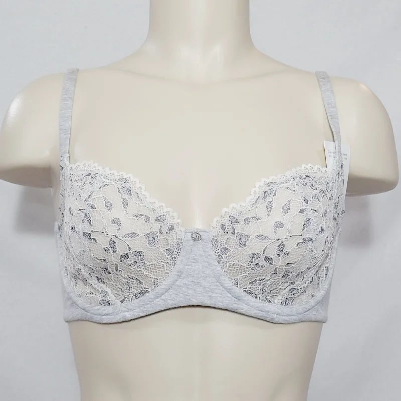 Le Mystere 8235 Comfort Chic Balconette UW Bra 32C Heather Gray NWT