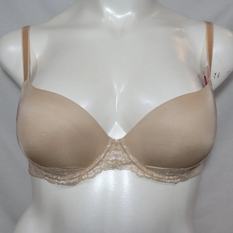 Lily of France 2175220 Lily Of France Sensational Lace Push Up UW Bra 36D Nude