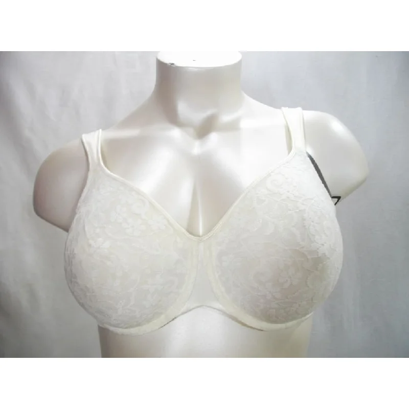 Lilyette 991 Invisible Foam Comfort Floral Lace Unlined Underwire Bra 40D White