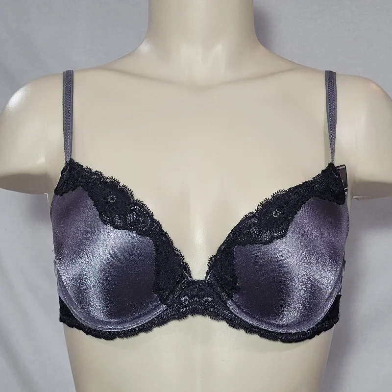 Maidenform 05103 5103 Self Expressions Custom Lift UW Bra 34C Gray & Black