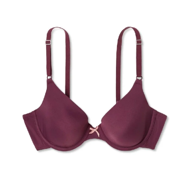 Maidenform 05701 5701 Self Expressions T-Shirt Underwire Bra 36DD Burgundy Wine NWT