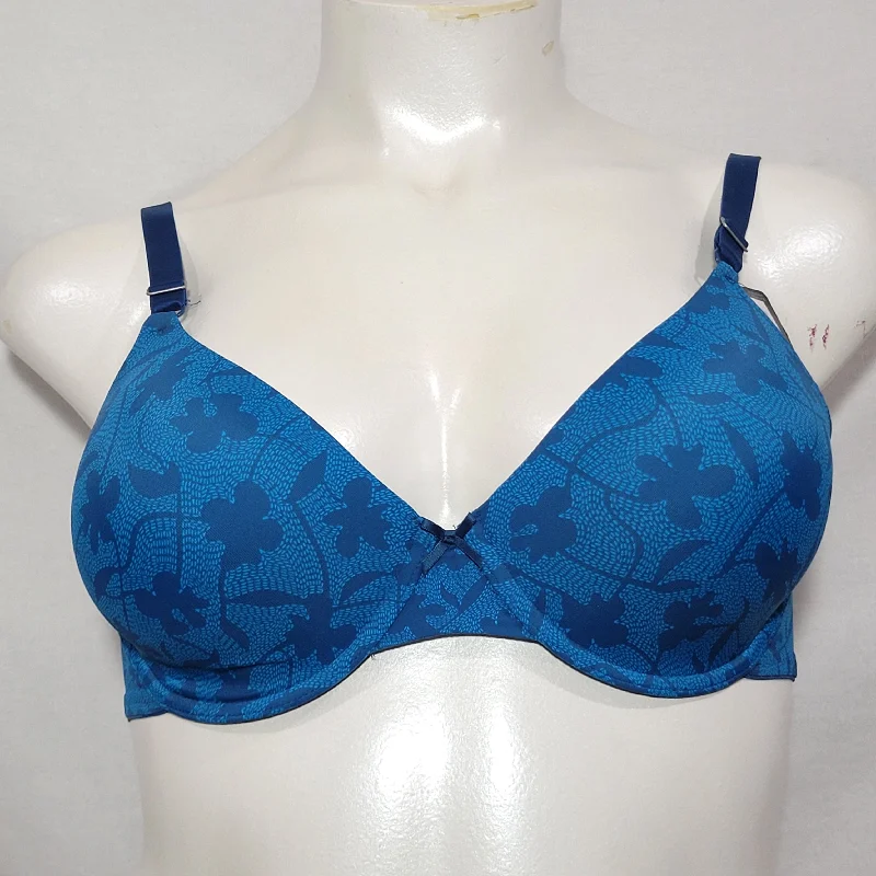 Maidenform 05701 5701 Self Expressions T-Shirt UW Bra 34B Oceanic Blue Black