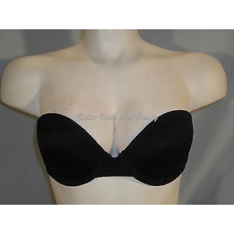 Maidenform 7955 One Fabulous Fit Strapless Underwire Bra 34C Black WITH STRAPS DISCONTINUED