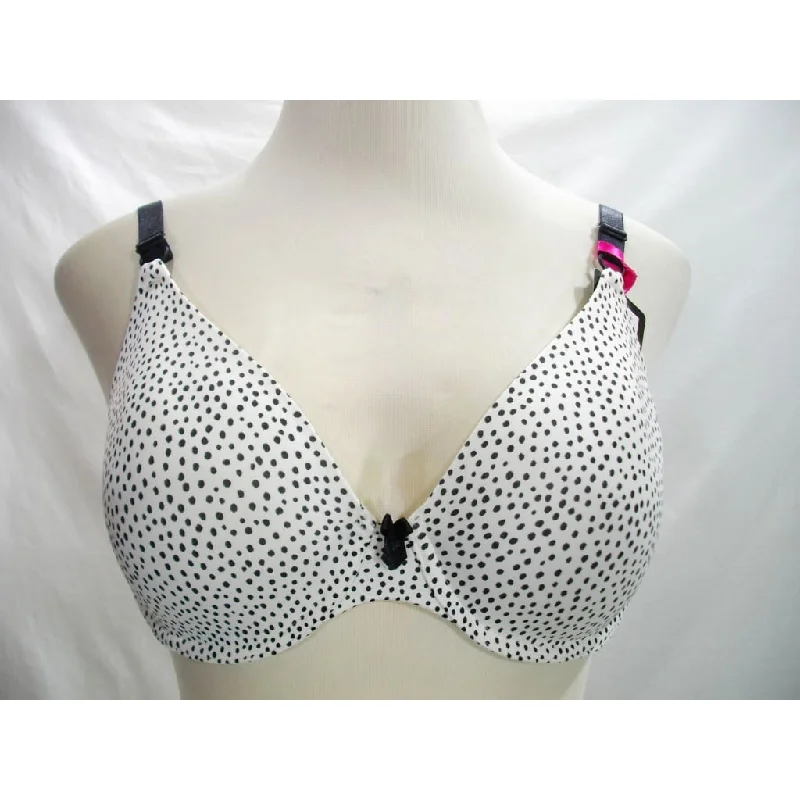 Maidenform 7959 One Fabulous Fit Demi Underwire Bra 32DD Black & White Dot Print NWT