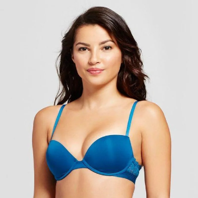Maidenform SE1101 Self Expressions Essential Push Up UW Bra 34C Oceanic Blue