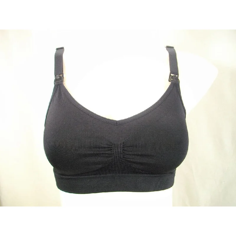 Medela Basics Collection Seamless Maternity Nursing Wire Free Bra Size MEDIUM Black NWT
