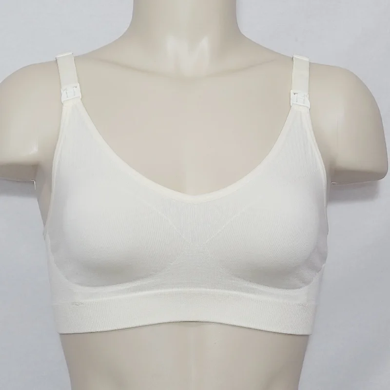 Medela Basics Collection Seamless Maternity Nursing Wire Free Bra Size XL X-LARGE Ivory NWT