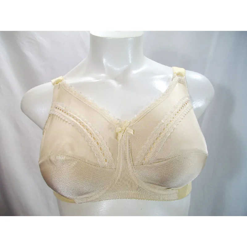 Naturalwear N105 Lace Trimmed Bilateral Pocke Underwire Mastectomy Bra 38DD Nude