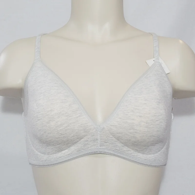 On Gossamer Women's Cabana Cotton Lounge Wirefree Bra 32D Heather Grey NWT