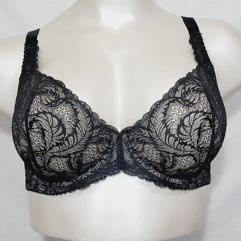 Paramour 115027 by Felina Lou Lou Lace Unlined Underwire Bra 42D Black