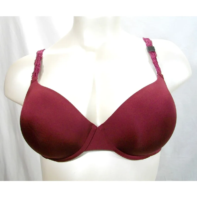 Paramour 135035 by Felina Lissa Contour Underwire Bra 40DD Tawny Port Burgundy NWT
