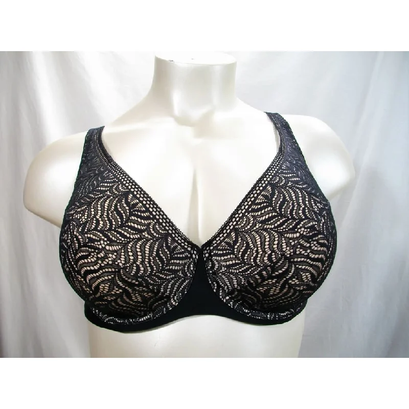 Paramour 215011 by Felina Carolina Unlined Full Coverage Plunge UW Bra 40D Black