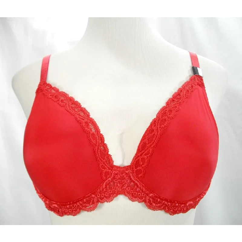 Paramour by Felina 135008 Vivien Plunge Contour Underwire Bra 36D Tango Red NWT