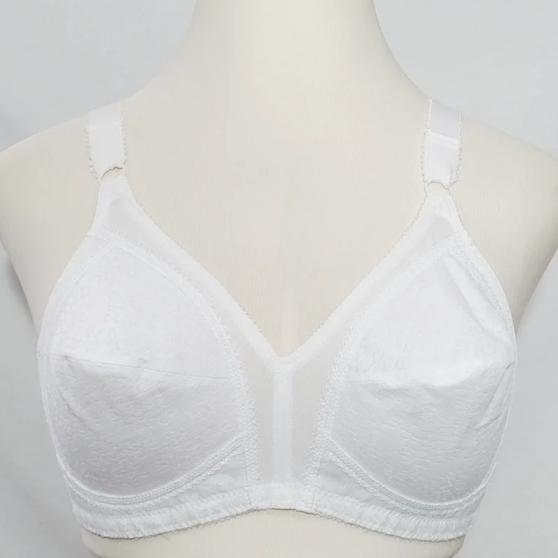 Playtex 18 Hour #20 Divided Cup Lace Wire Free Bra 38C White NEW WITHOUT TAGS