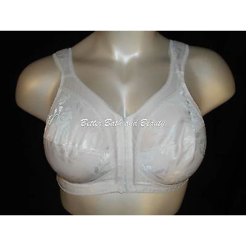 Playtex 18 Hour 4695 Comfort Strap Front Close Wire Free Bra 40D White NWOT