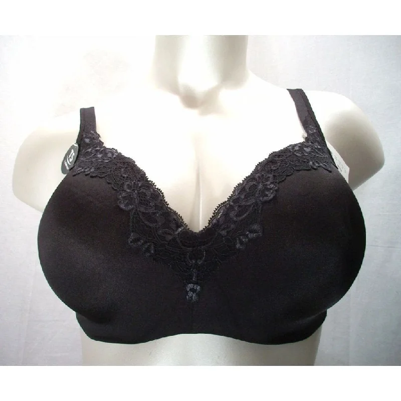 Playtex Secrets 4823 Balconette Underwire Bra 36B Black Lace Trim NWT