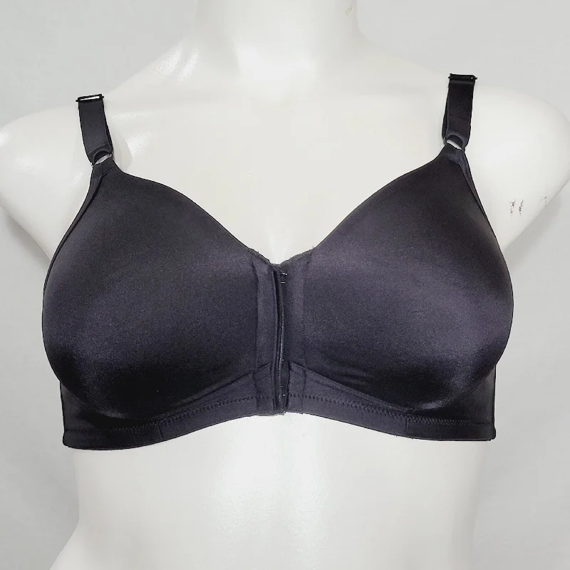 Playtex Secrets 4930 Sensationally Sleek Wire Free Front Closure Bra 38C Black