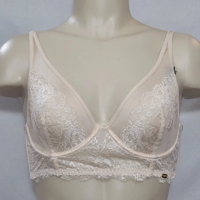Rafaella RF12005 Lace Molded Long Line Bra 34B Sand Dollar NWT