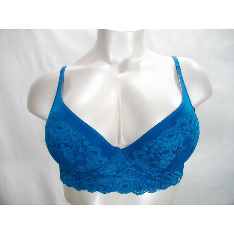 Rafaella RF12005 Lace Molded Long Line Bra 38B Teal Blue NWT