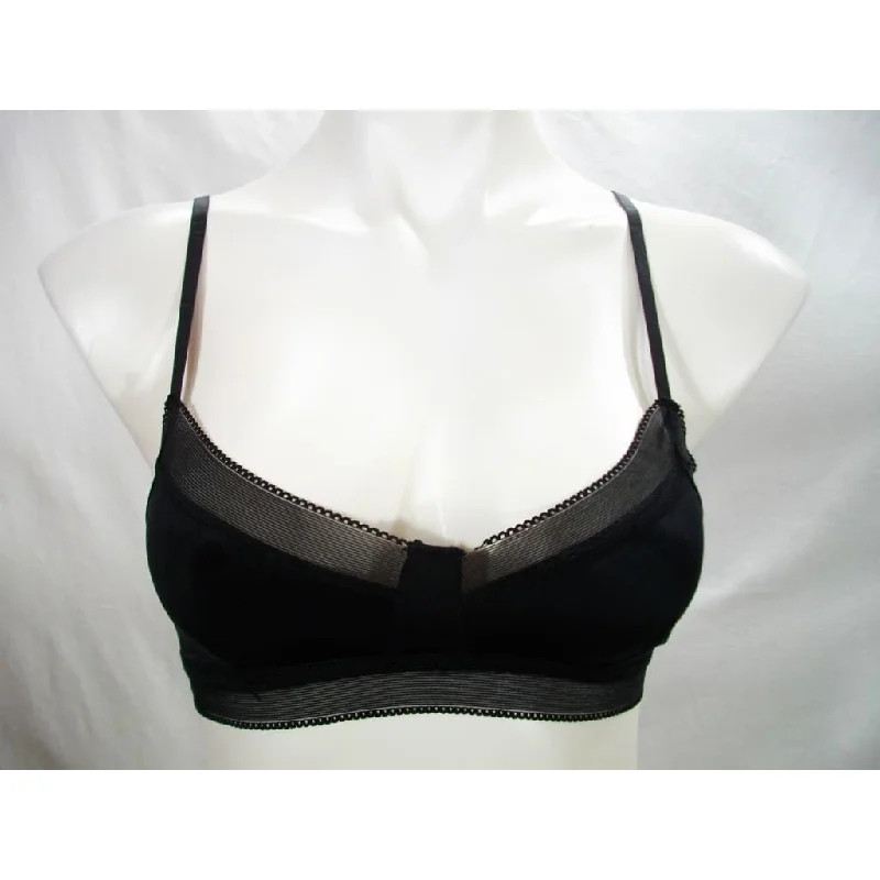 Sam Edelman Mesh Wire Free Bralette SMALL Black NWT