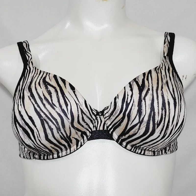 Vanity Fair 75338 Illumination Underwire Bra 34DD Black Zebra Print NWT