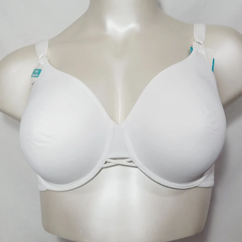 Vanity Fair 76071 Full Figure Love Knot Back Smoother UW Bra 40DD White NWT
