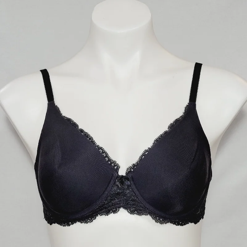 Victoria's Secret Lace Trimmed Full Coverage Underwire Bra 34C Black