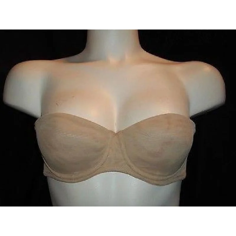 Victoria's Secret Lined Mesh Strapless Underwire Bra 32B Nude