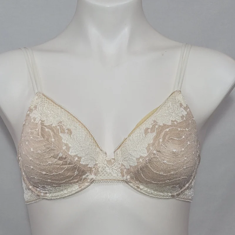 Wacoal 851168 Absolute Elegance Underwire Bra 34C Nude & White