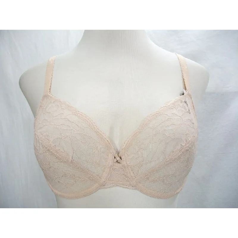 Wacoal 851287 So Sophisticated Two Part Sheer Lace Cup Underwire Bra 32DD Nude