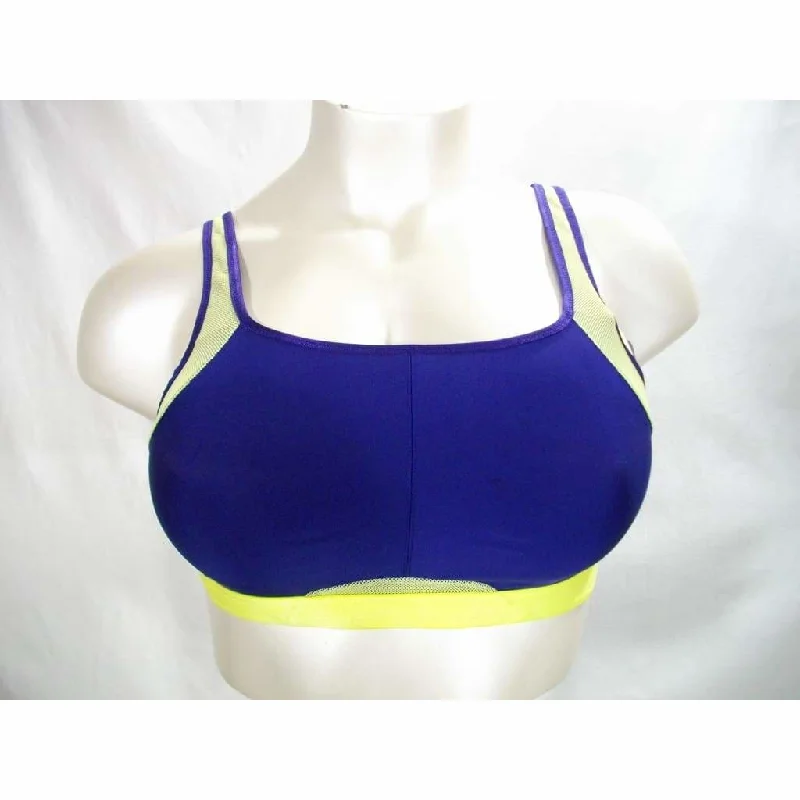 Wacoal 852218 Hi Impact Wire Free Sports Bra 40D Astral Aura Blue & Sunshine Yellow NWT
