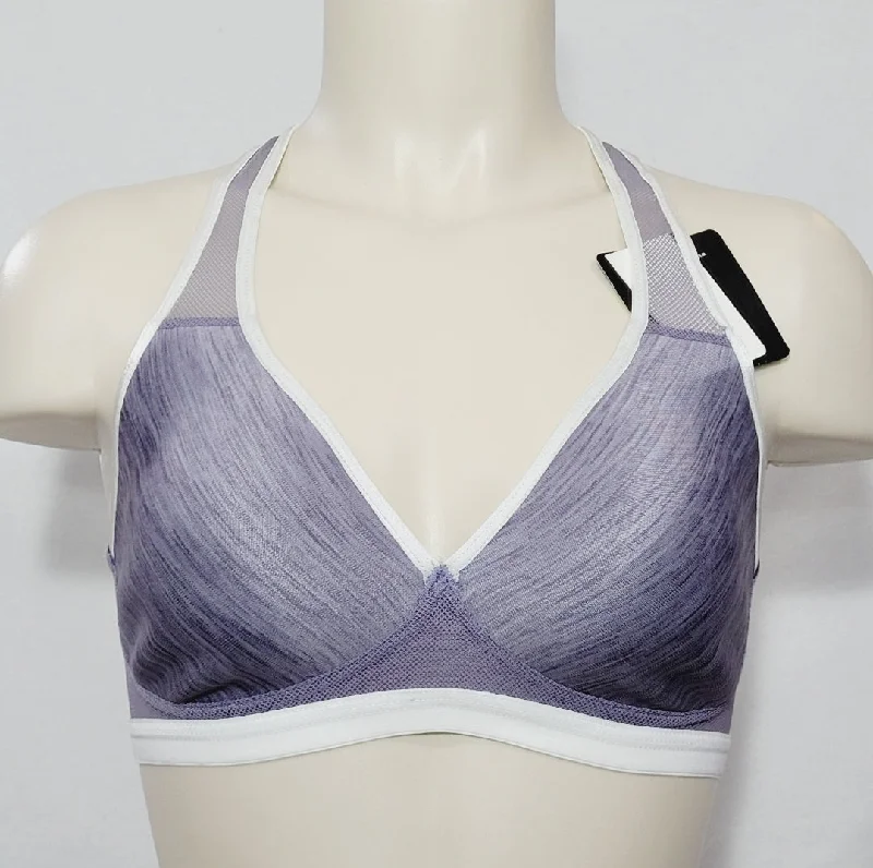 Wacoal 856234 Soft Cup Racerback Wire Free Sports Bra 32D Gray & White NWT