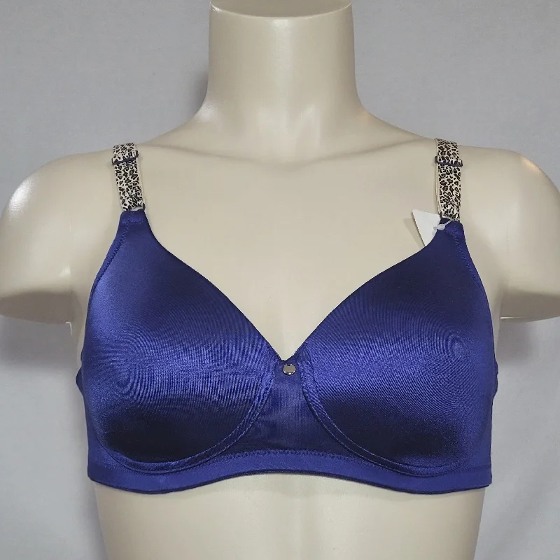Warner's 1281 Secret Makeover Lift Wire-Free Bra 36B Royal Blue NWT